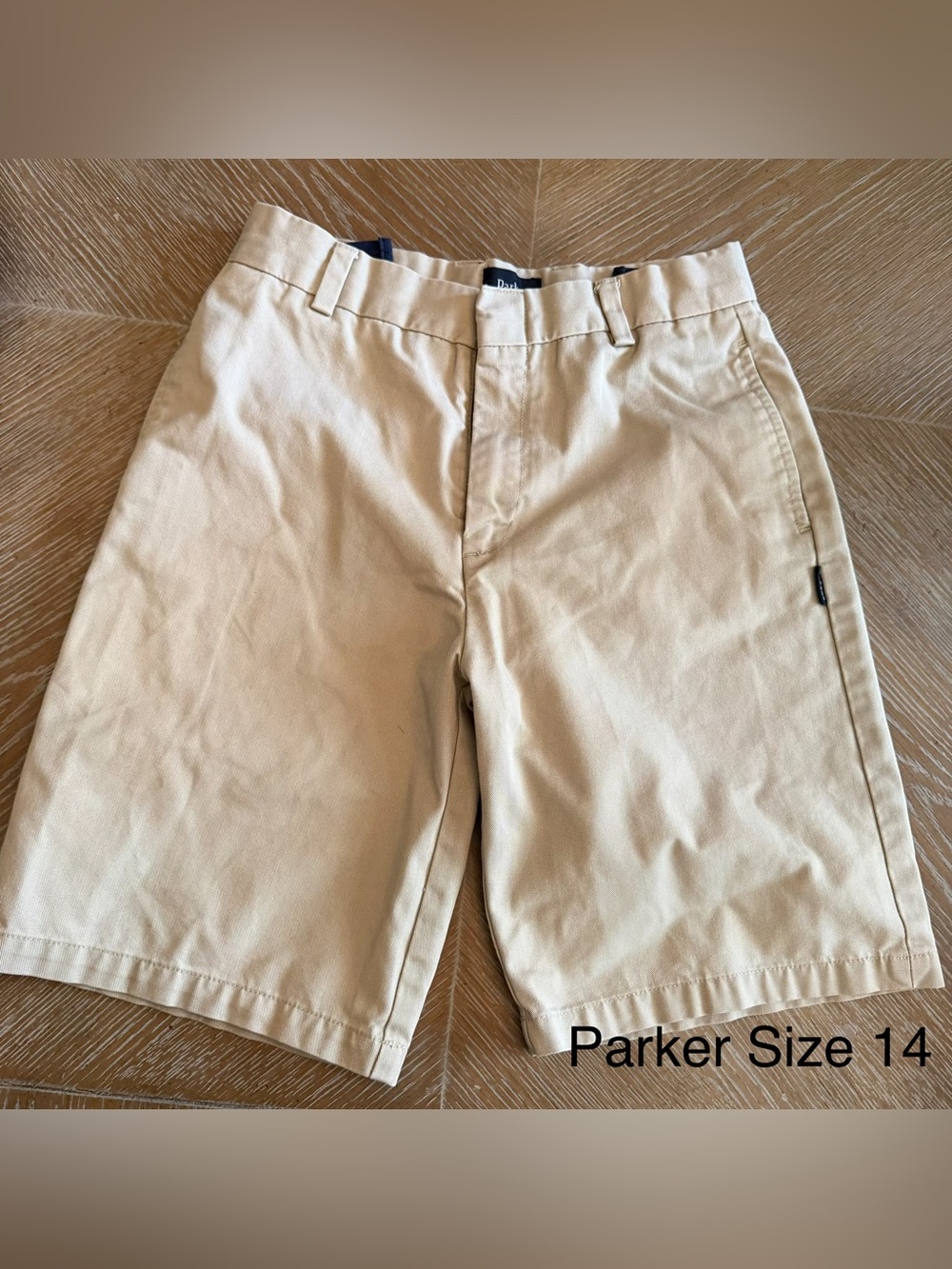 Parker Boys Flat-Front Khaki Uniform Shorts 14